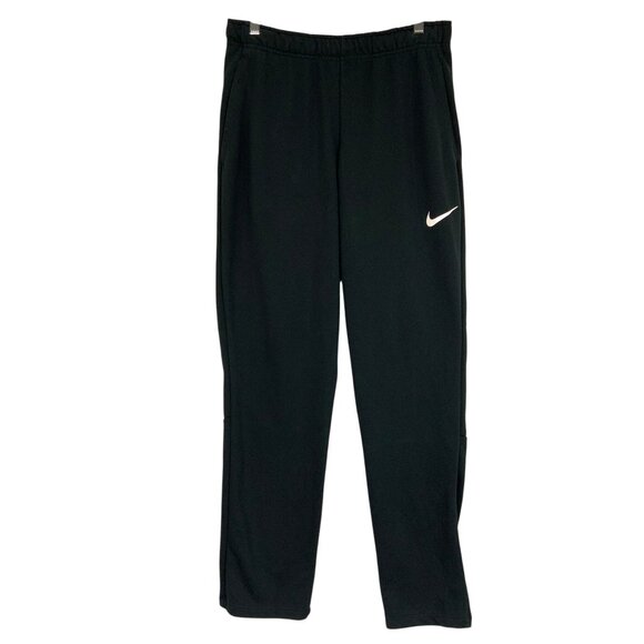Nike Dri-Fit Black Straight Leg Elastic Waist Drawstring Sweatpants Size M - Picture 1 of 5